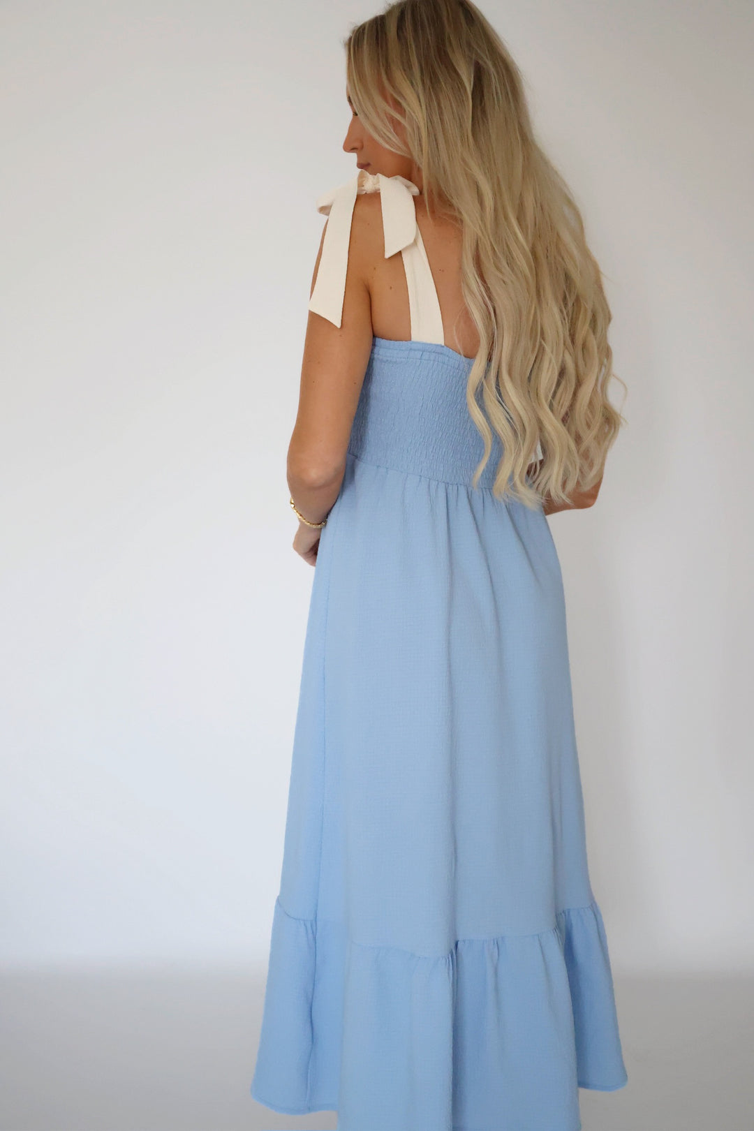 Delilah Smocked Midi Dress