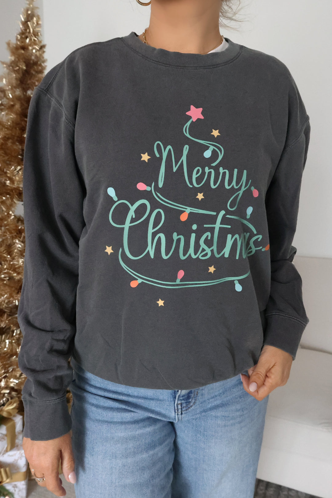 Merry Christmas Lights Sweatshirt