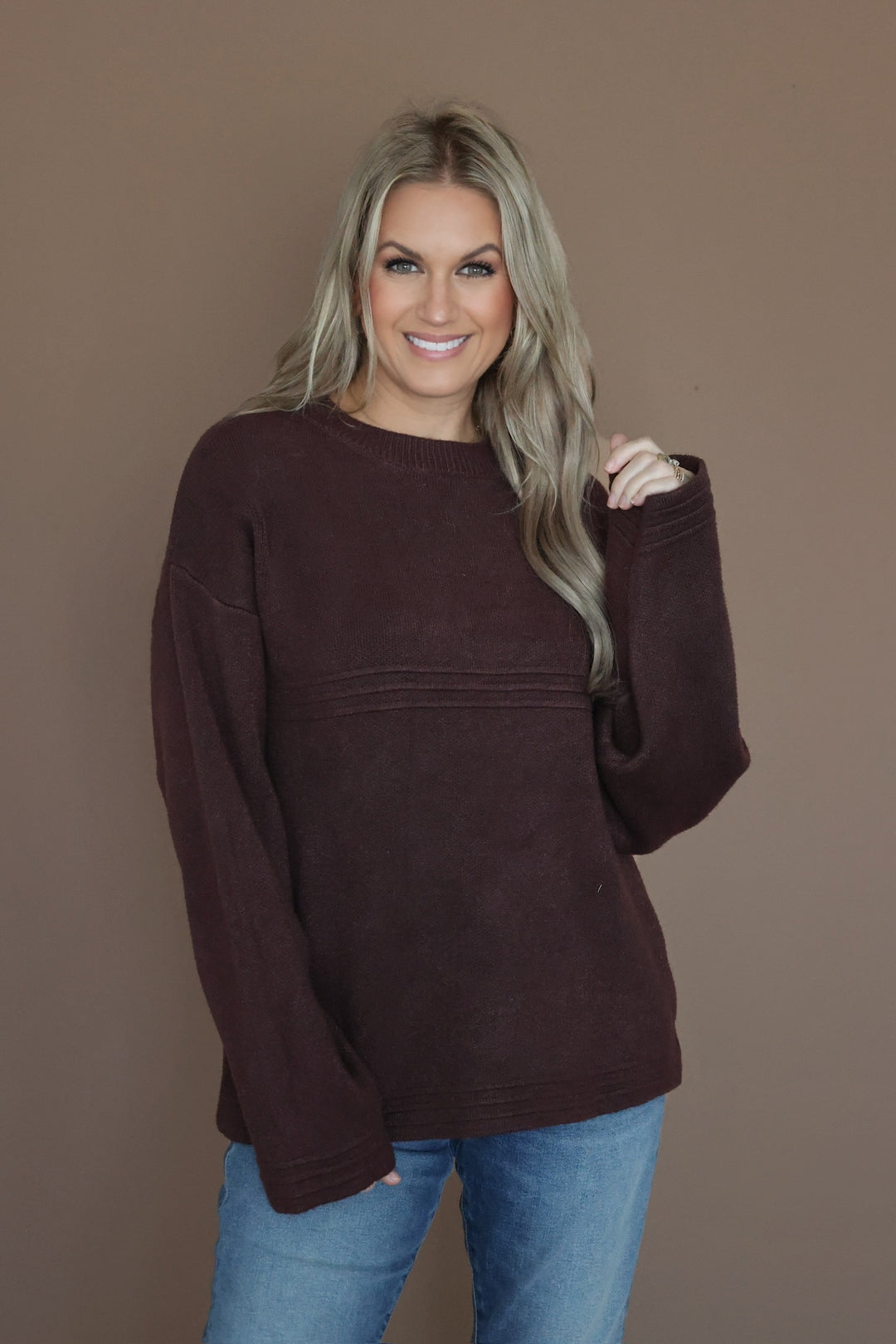 Delphina Lattice Back Sweater