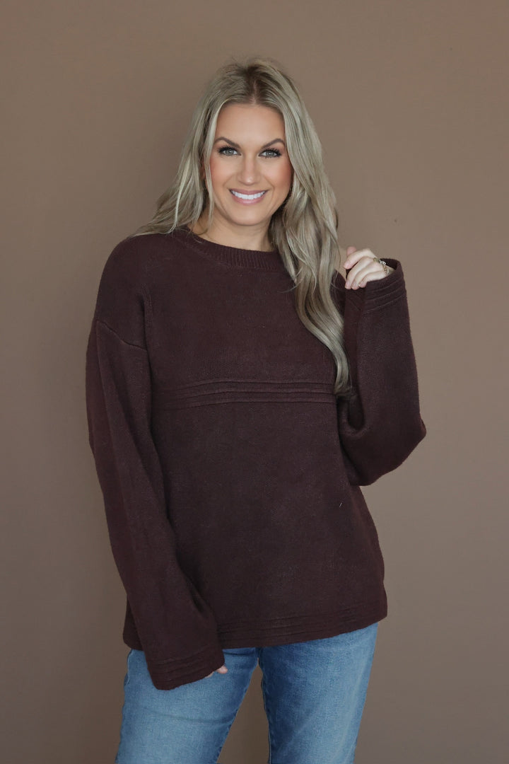 Delphina Lattice Back Sweater