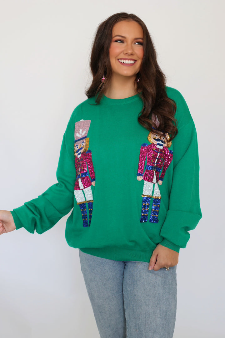 Sequin Nutcrackers Sweater