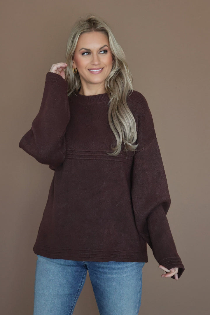 Delphina Lattice Back Sweater