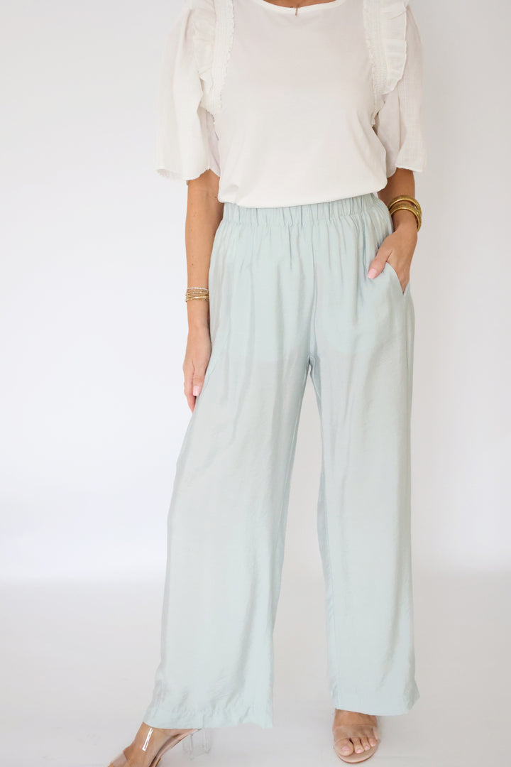 Paris Lounge Pant - Aquamarine