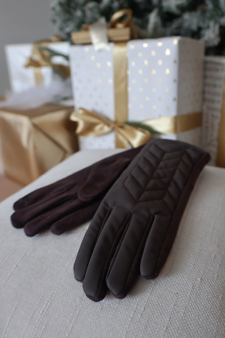 Chevron Puffer Gloves