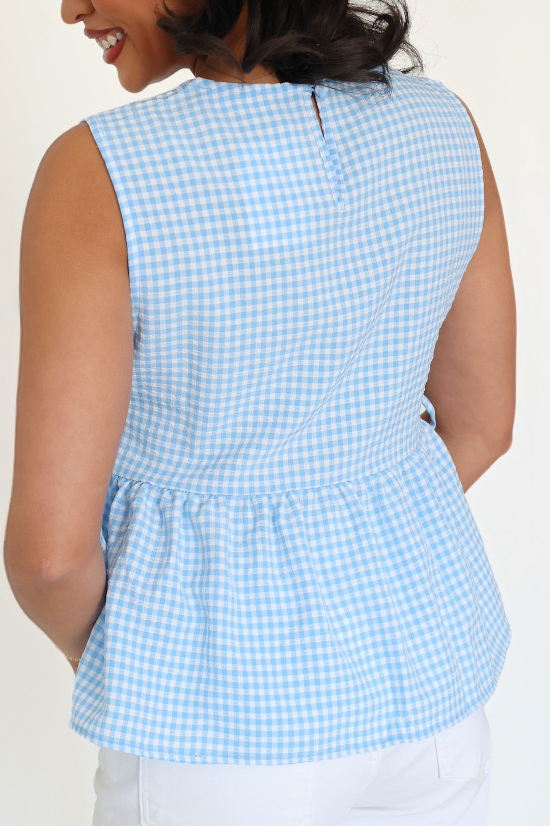 Liza Gingham Top