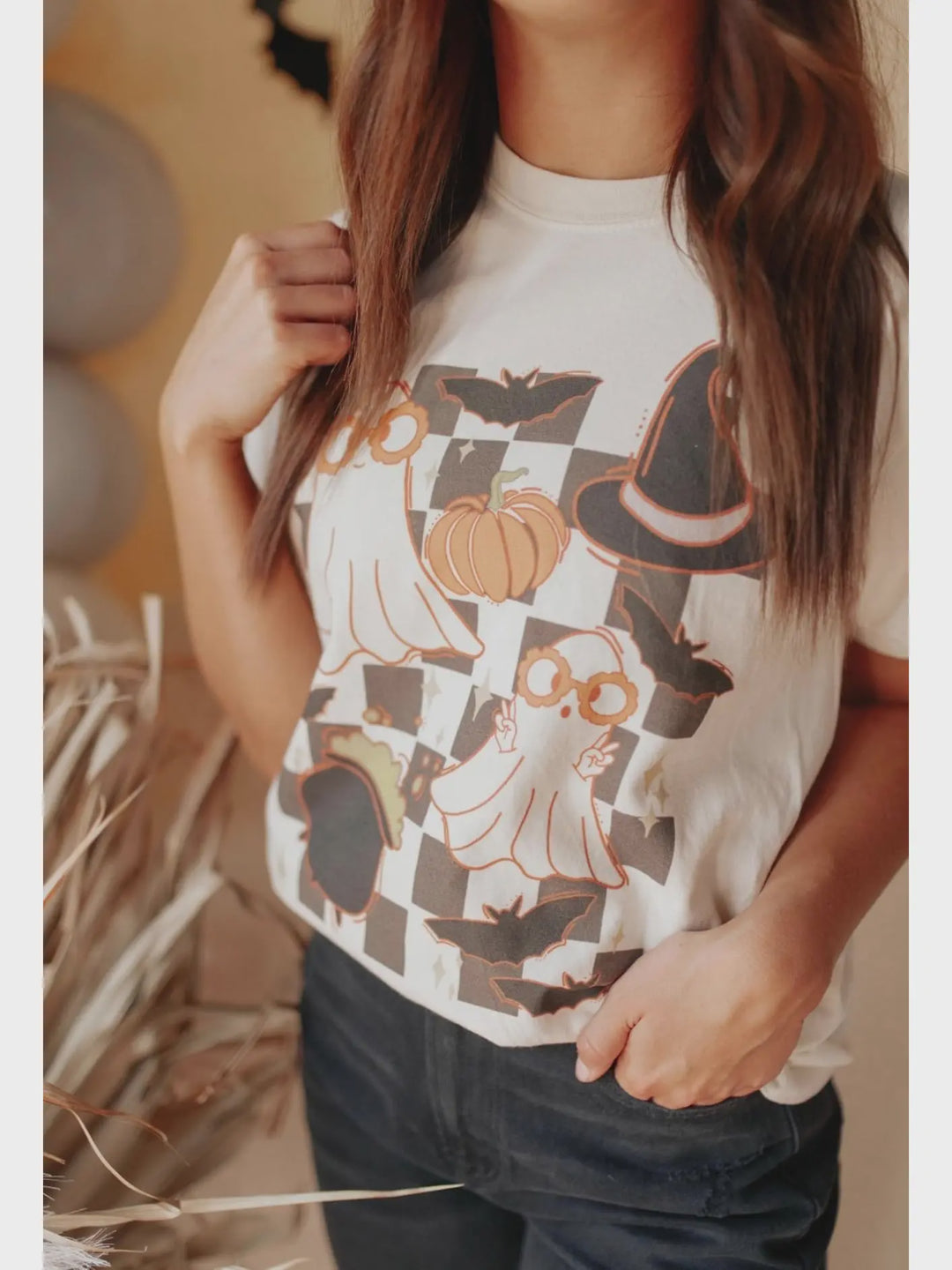 Checkered Ghost Tee