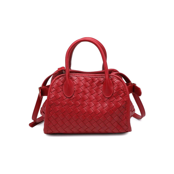 Kristie Woven Handbag- Red