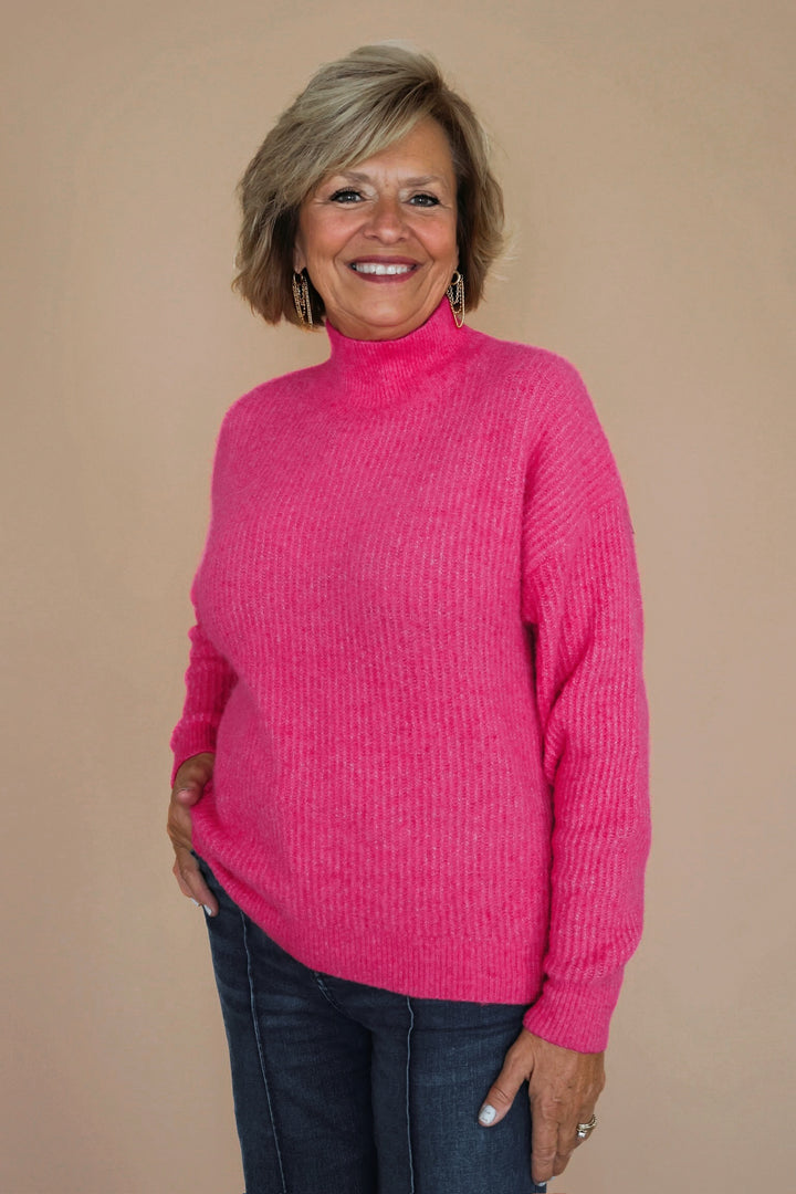 Shannon Turtleneck- Pink
