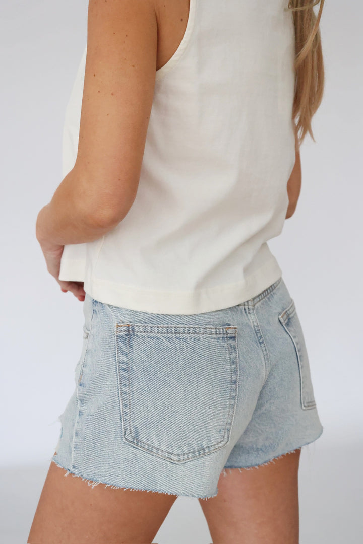 Classic Hi-Rise Denim Short - Faded Indigo