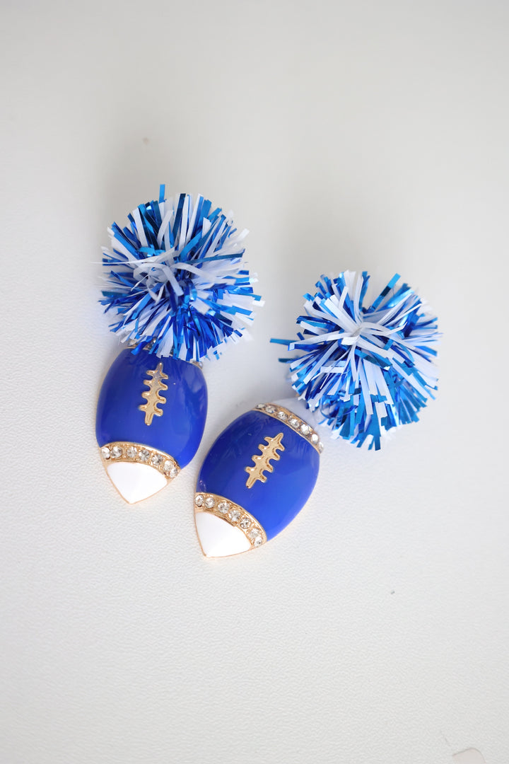 Pom Pom Football Earrings