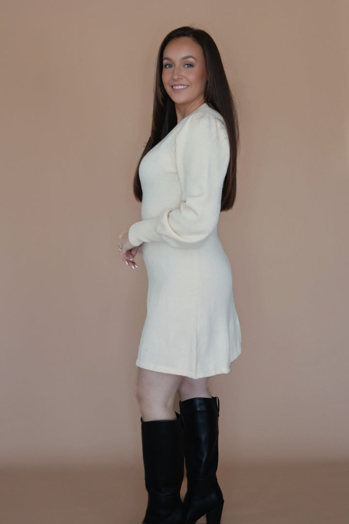 Annie Sweater Dress- Cream