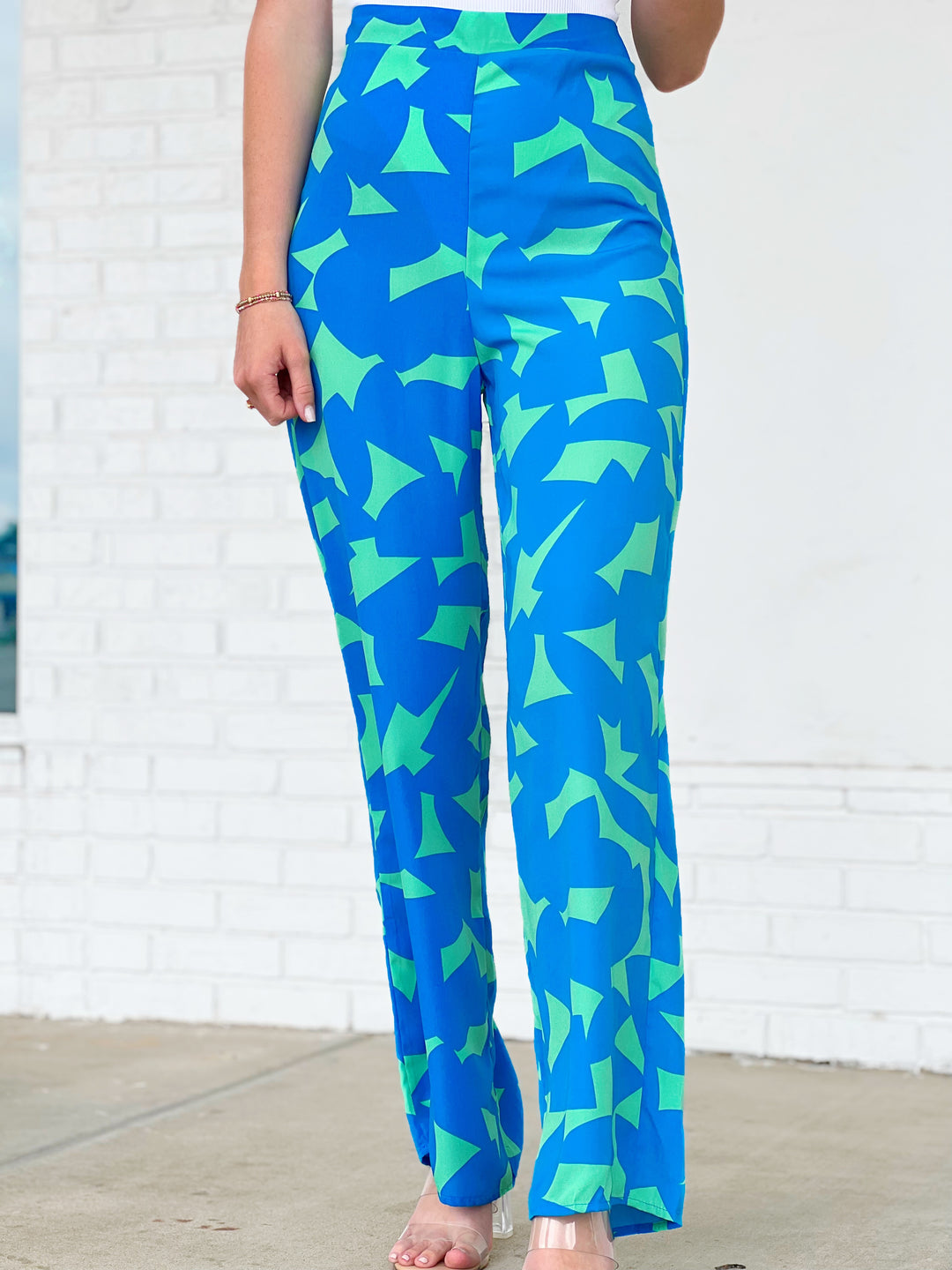 Brit Wide Leg Pants - Turquoise/Mint (FINAL SALE)