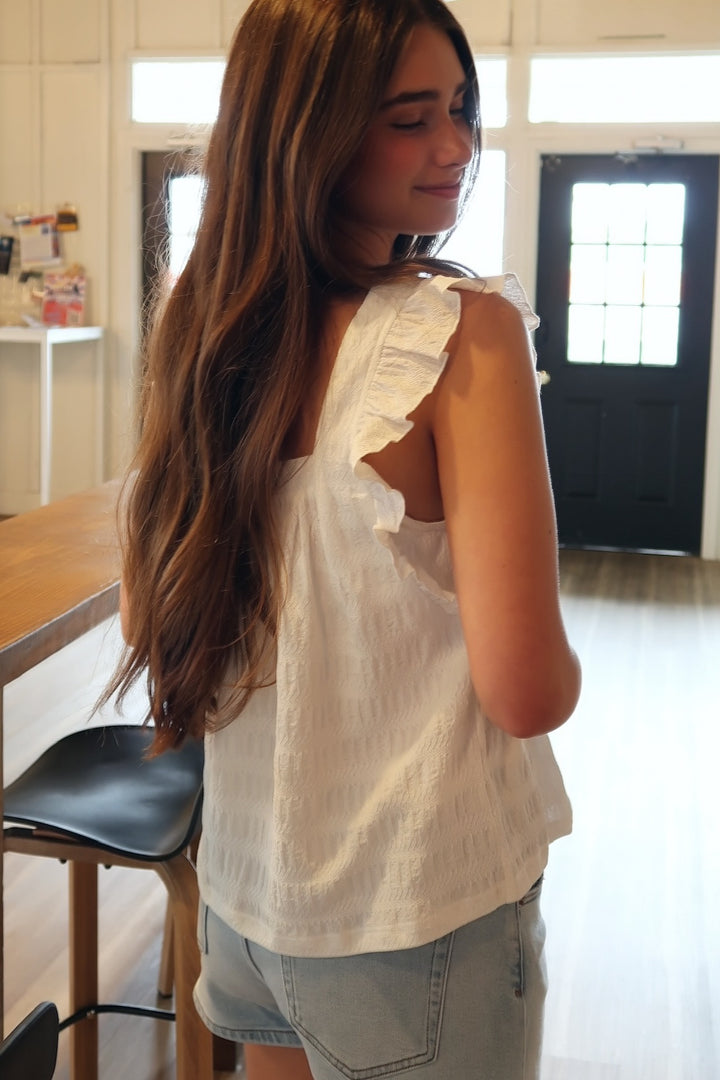 Kim Ruffle Top