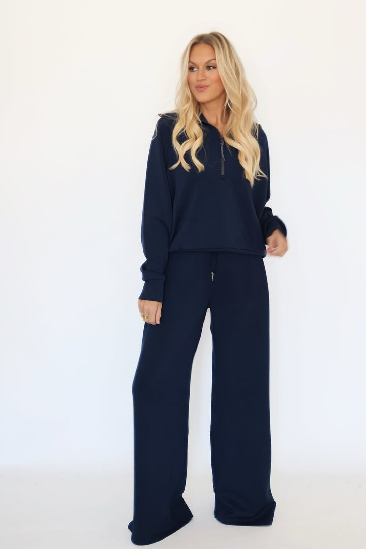 SPANX AirEssentials Wide Leg Pant - Navy