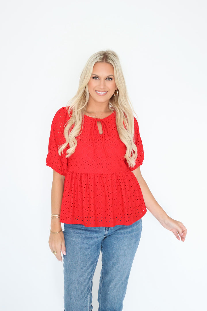 Sia Eyelet Top