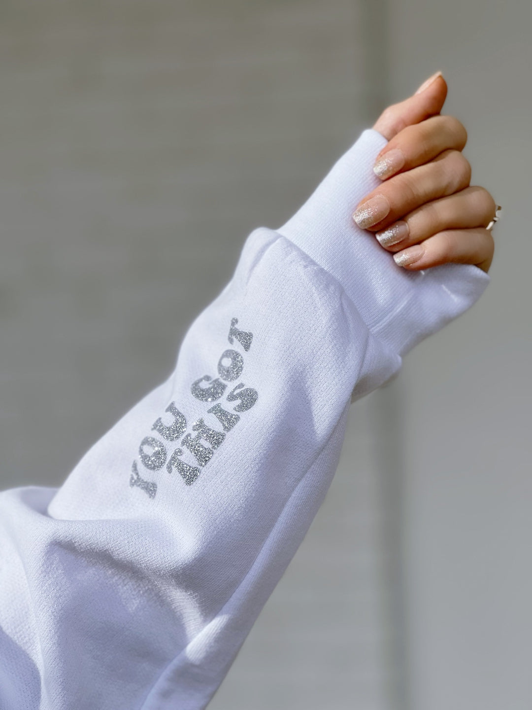 Take Care Of Yourself Pullover- White (FINAL SALE)