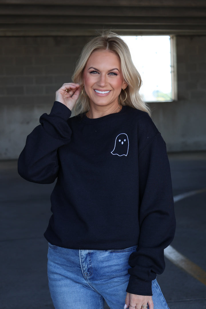 Embroidered Ghost Sweatshirt