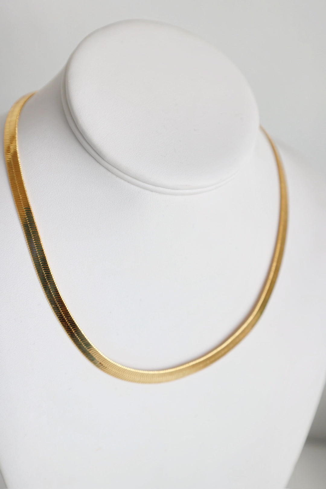 Herringbone Chain Necklace- Gold Plated