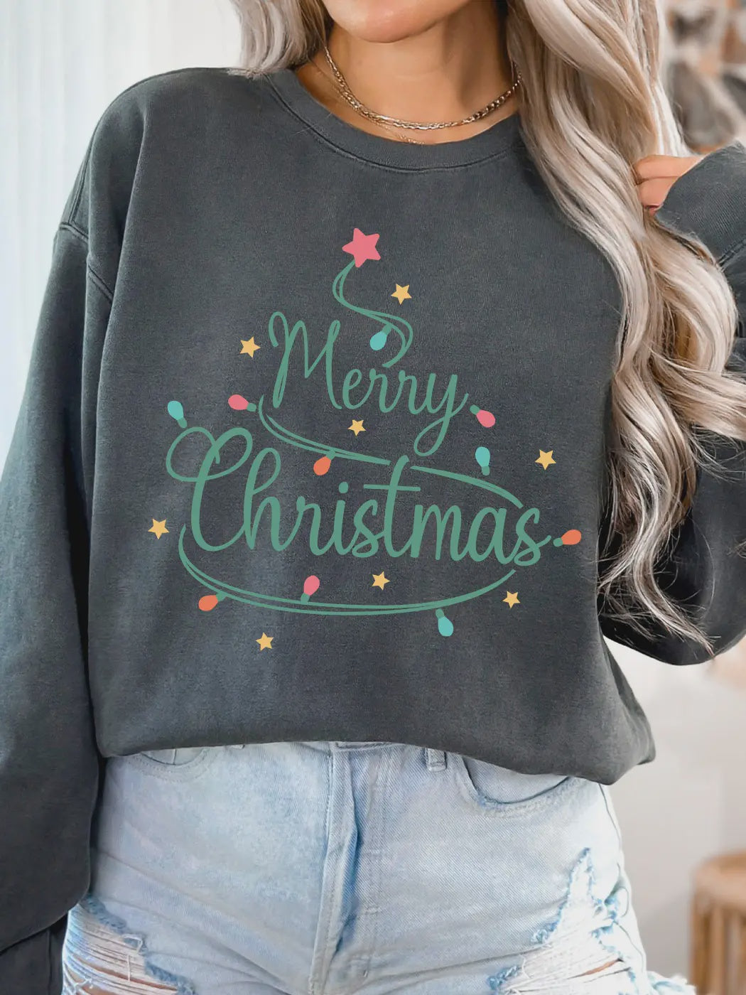 Merry Christmas Lights Sweatshirt