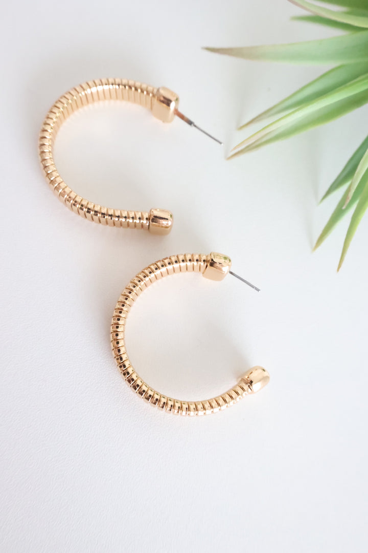 Stella Snake Chain Hoops