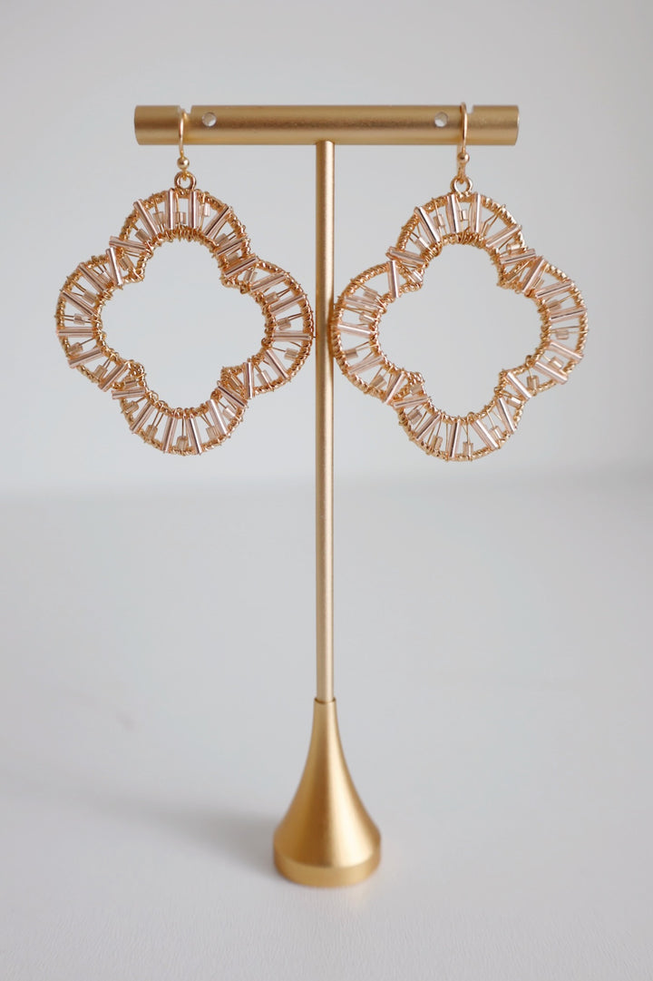 Beads Of Clover Earrings