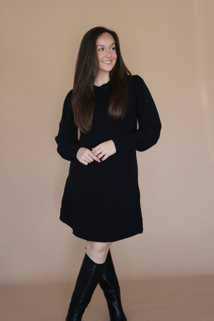Annie Sweater Dress- Black