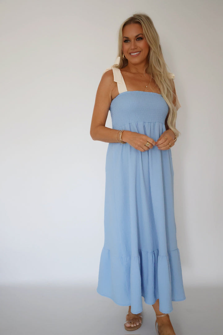 Delilah Smocked Midi Dress