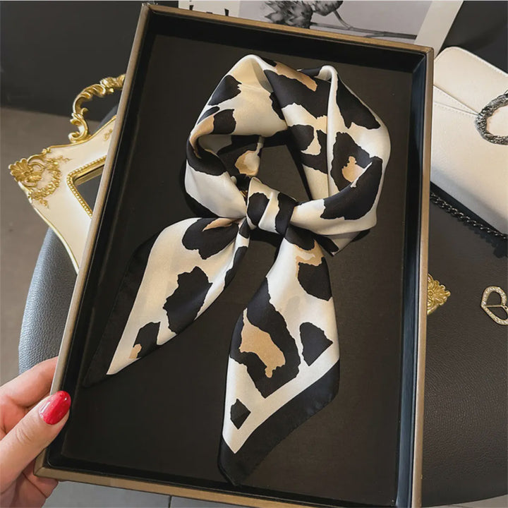 Leopard Satin Scarf