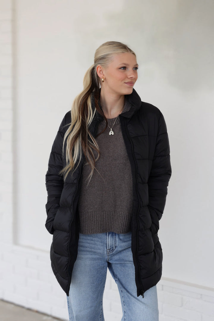 Global Puffer Jacket- Black