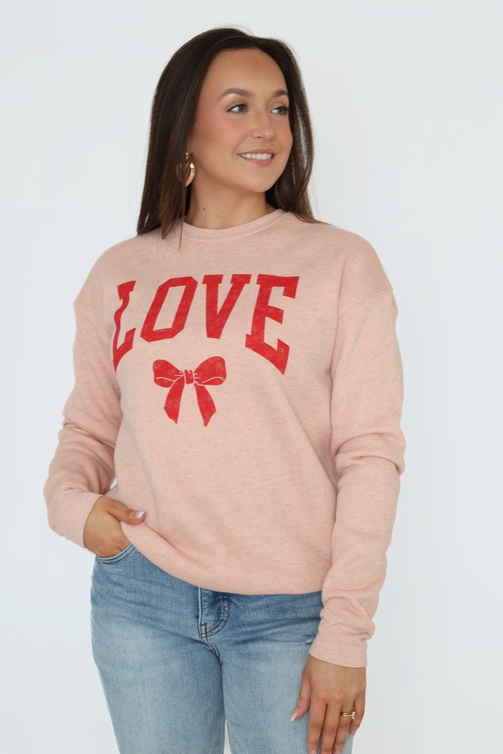 Love Bow Graphic Sweatshirt