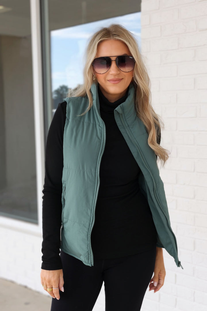 Below Zero Vest- Forest