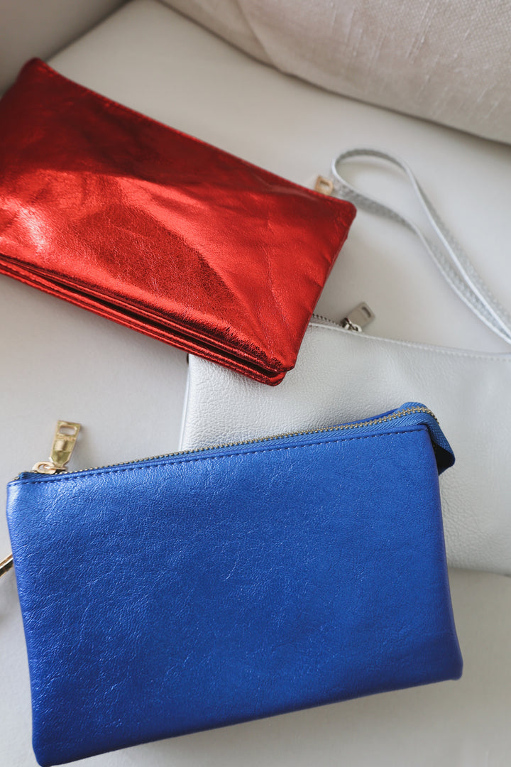 Riley Wristlet Crossbody- Metallic