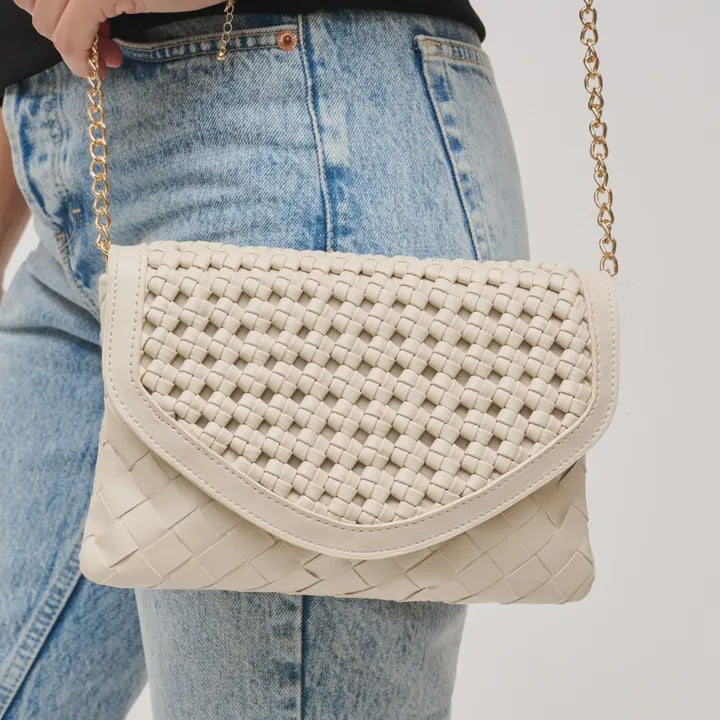 Emma Woven Crossbody - Oatmilk