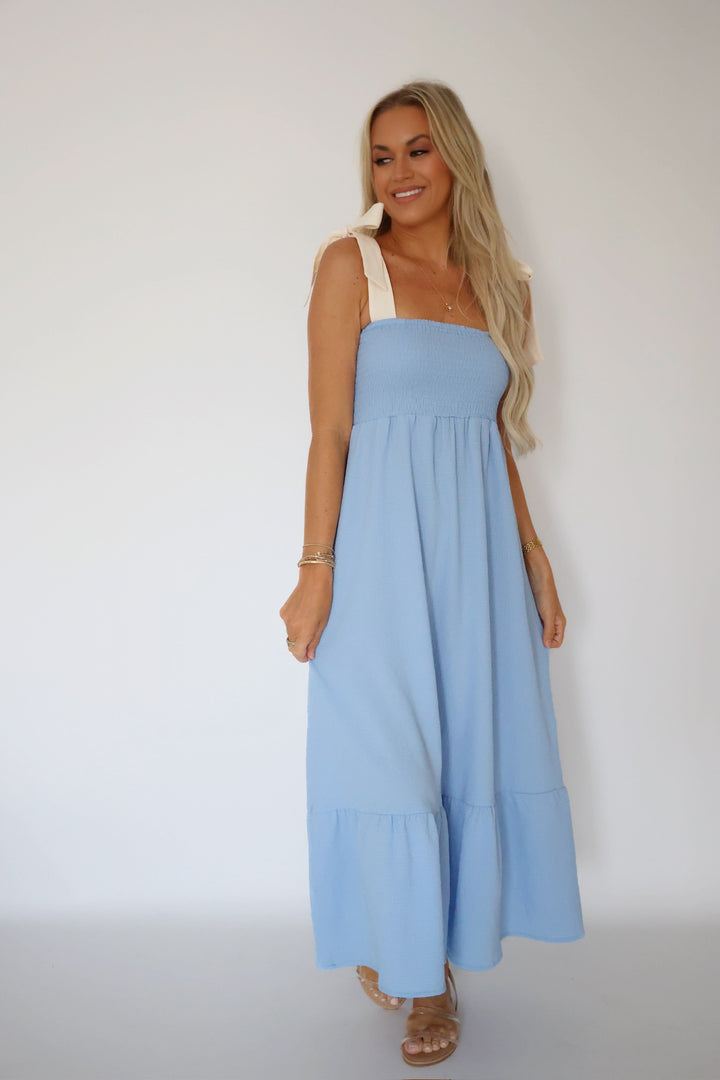 Delilah Smocked Midi Dress