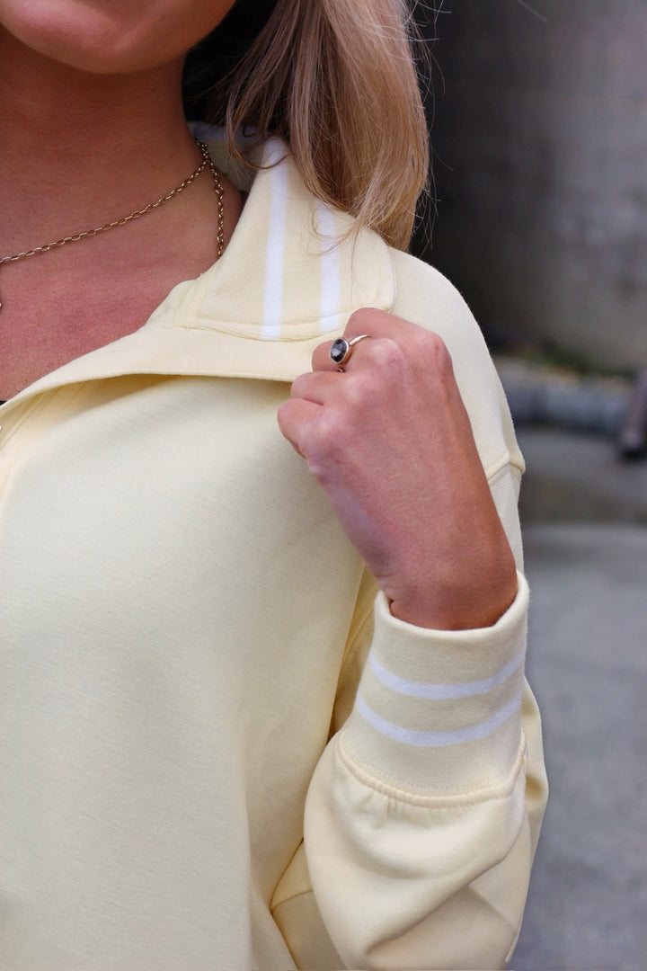 Sporty Scuba Half Zip- French Vanilla