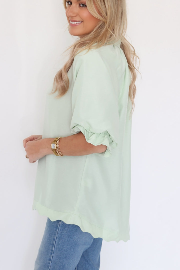 Macy Scallop Top