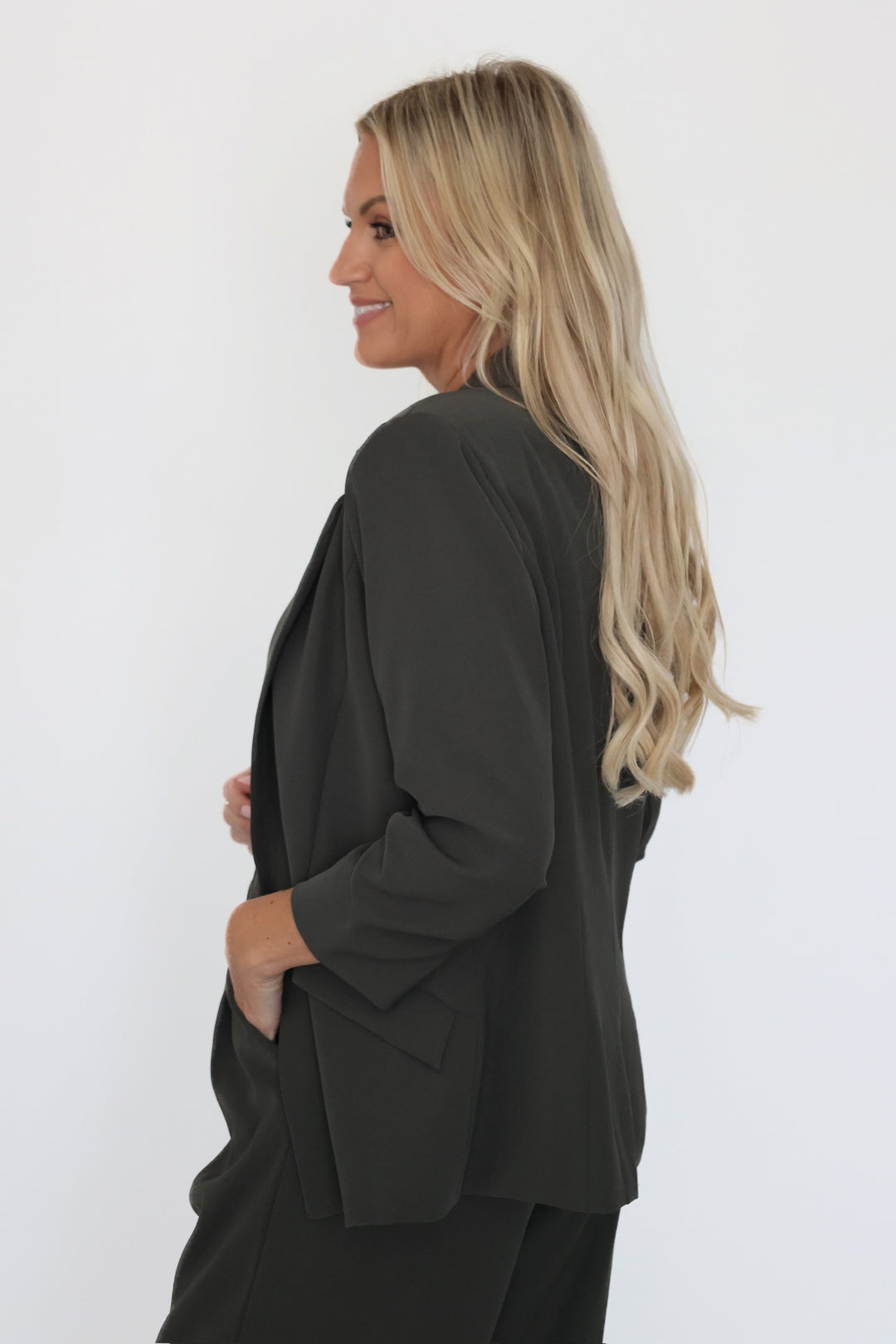 Boardroom Blazer - Dark Olive