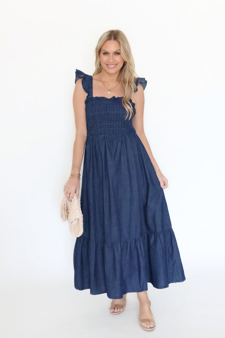 Blue Jean Baby Midi Dress