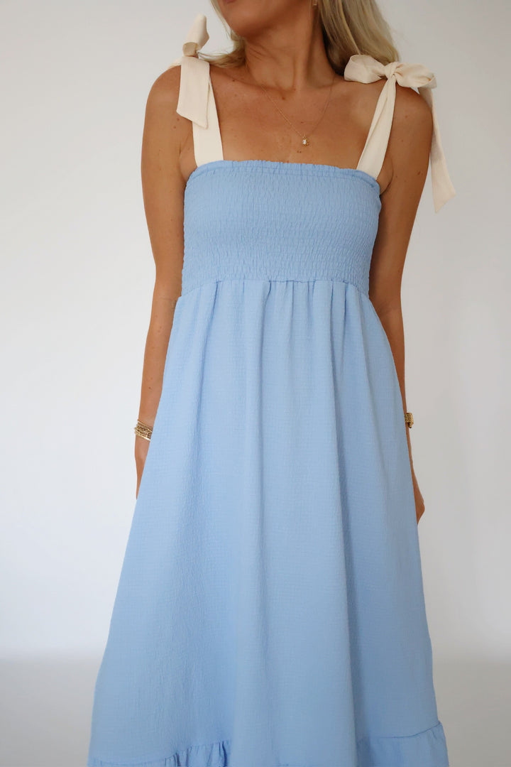 Delilah Smocked Midi Dress