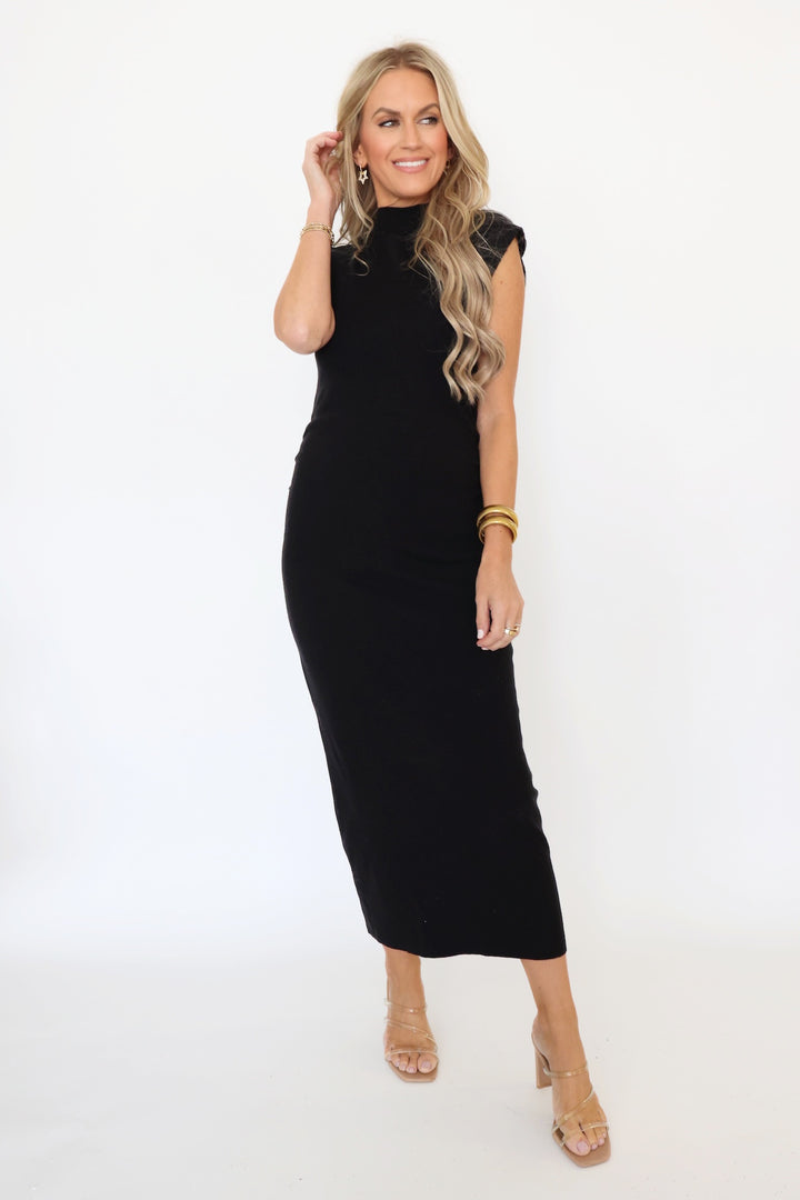 Olivia Mock Neck Midi Dress