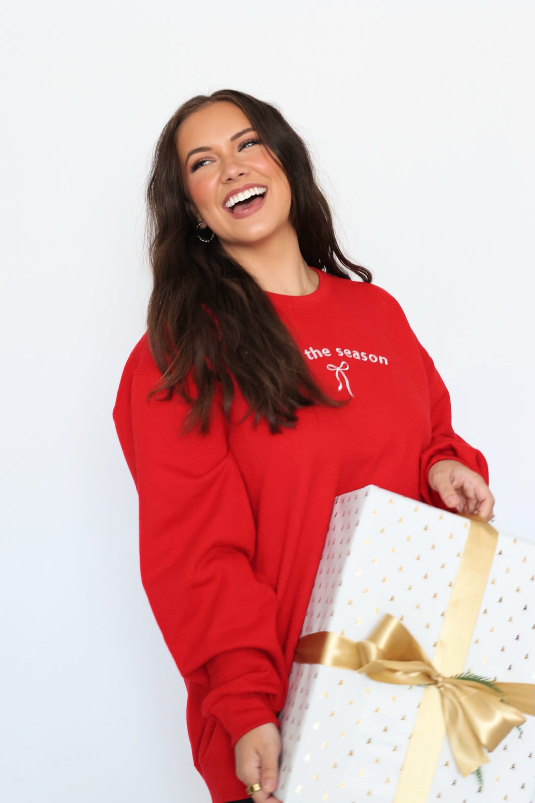 Christmas Bow Sweatshirt (FINAL SALE)