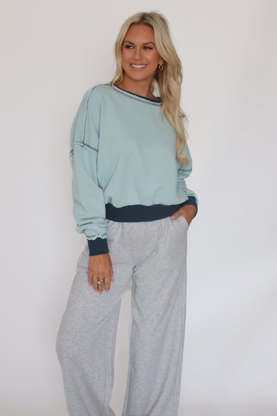 EcoWash Sweatshirt- Blue