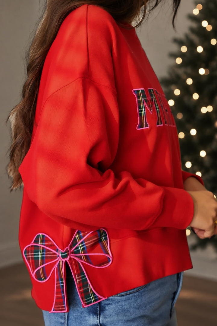 Plaid Merry Sweatshirt