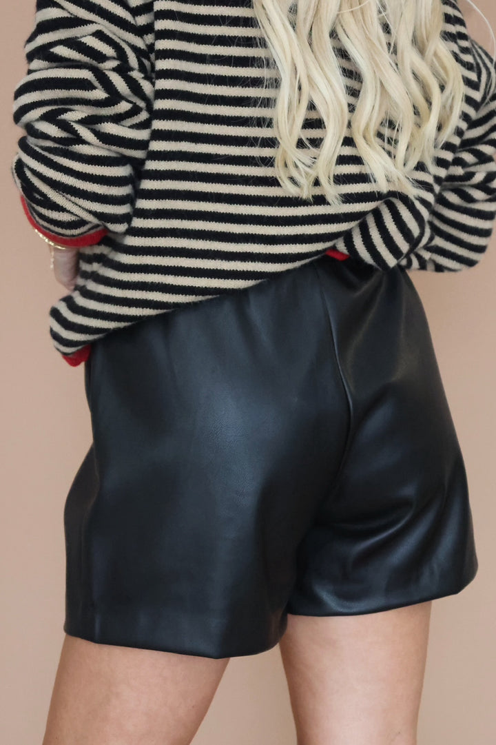 Follow Me Around Shorts- Black