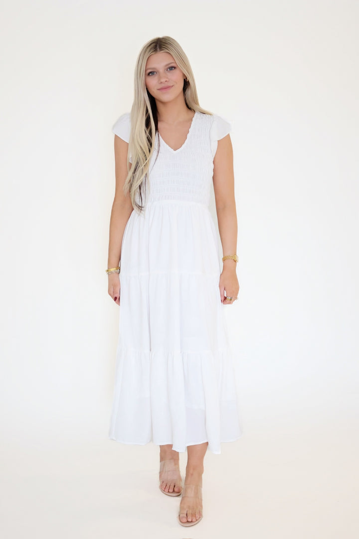 Robin Midi Dress- White