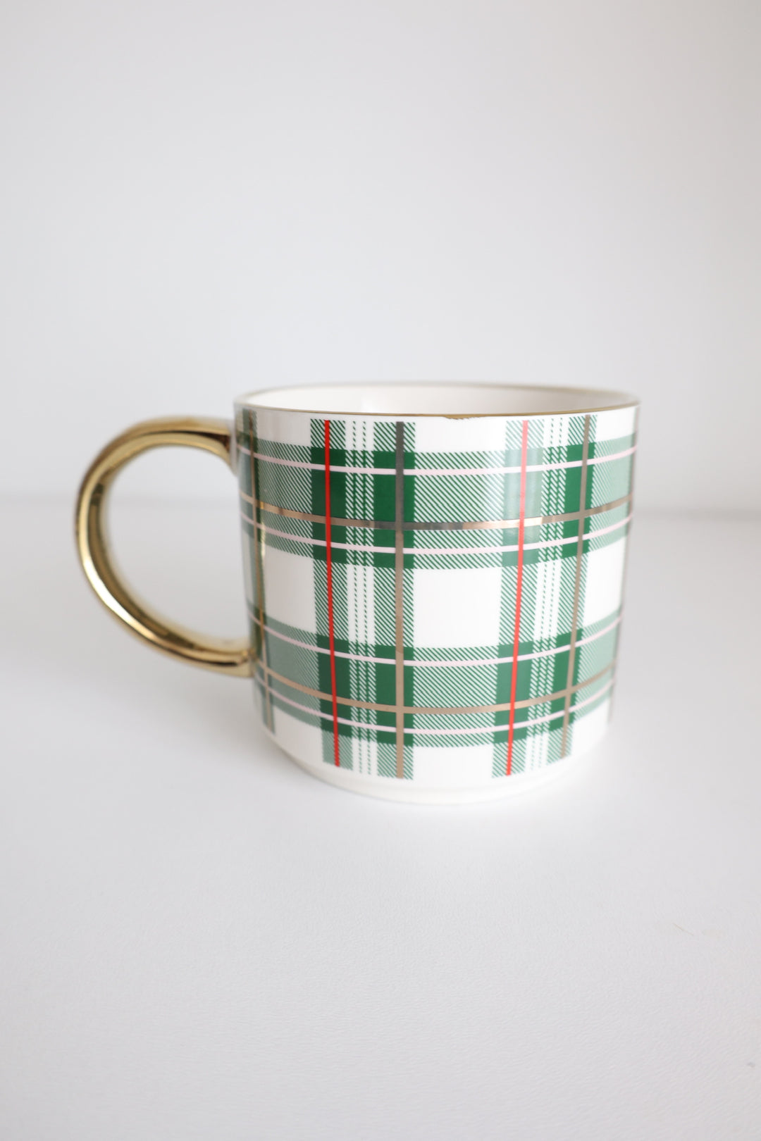 Green Plaid Coffee Mug