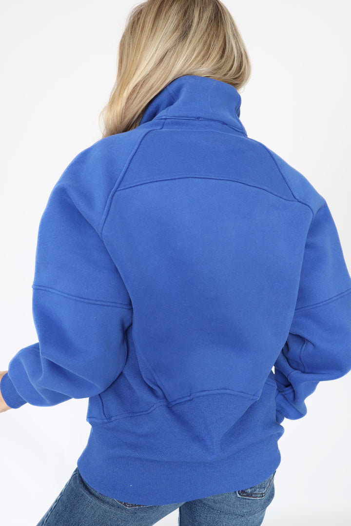 Dove Half Zip Sweatshirt - Cobalt