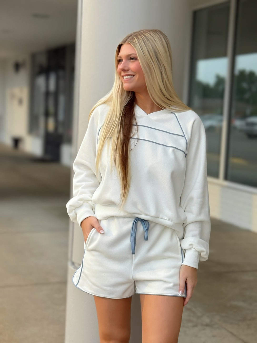 Lyla Piped Lounge Top