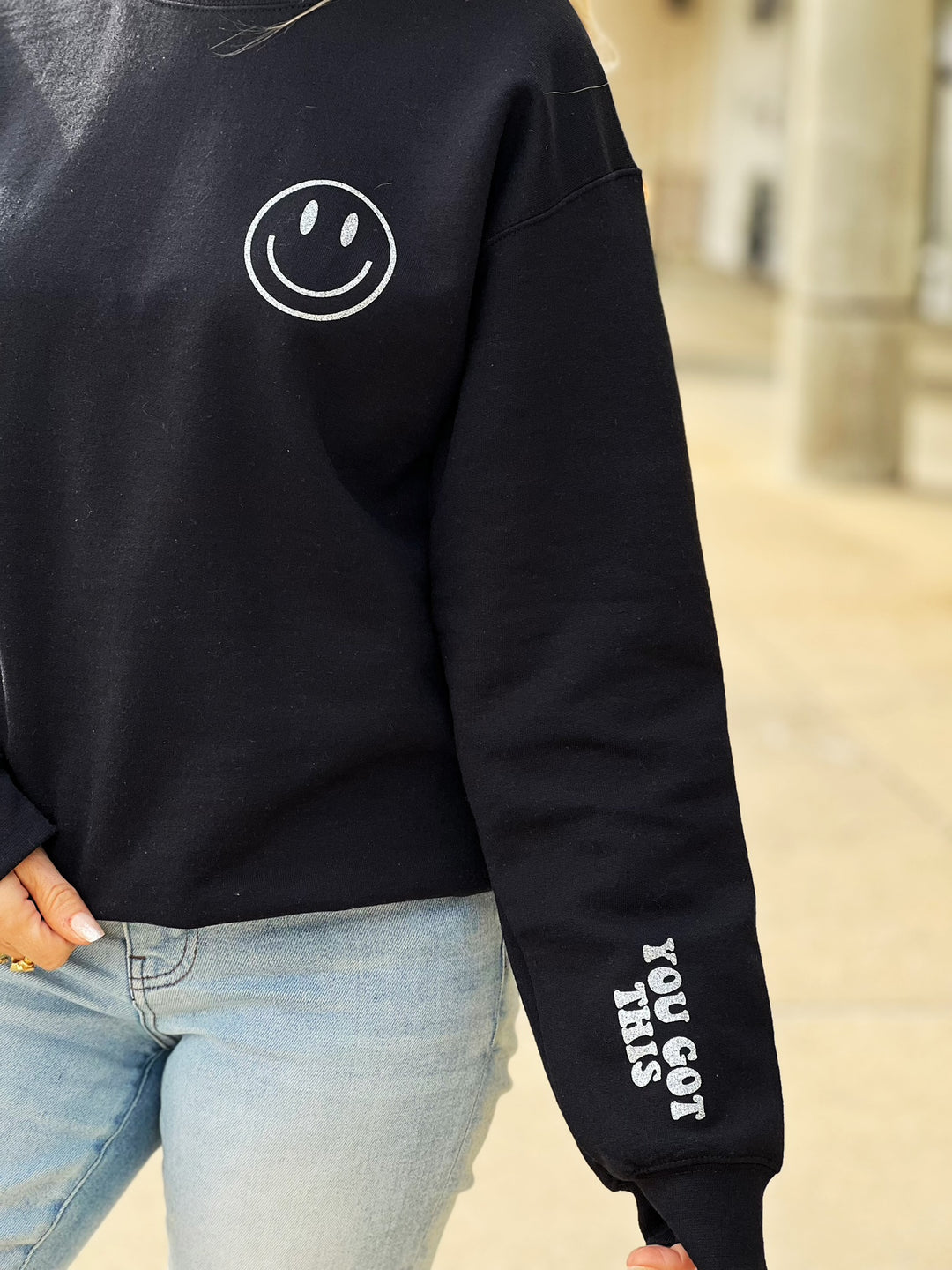 Take Care Of Yourself Pullover- Black (FINAL SALE)