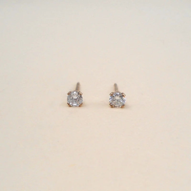 CZ Stud Earrings- Gold Filled